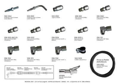 MOLYDAL RACCORD DROIT D6 LISSE/MALE M6