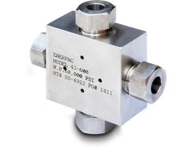 ENERPAC Ultra-High Pressure Fitting, Cross, .38"