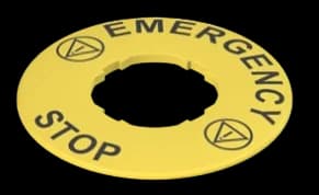 PIZZATO ELETTRICA BAGUE "EMERGENCY STOP" D60 JAUNE