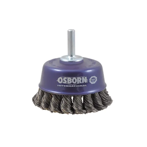 Rundbürste mit Schaft 8 mm Ø 80 mm Breite 35 mm Stahldraht gezopft 0,25 mm