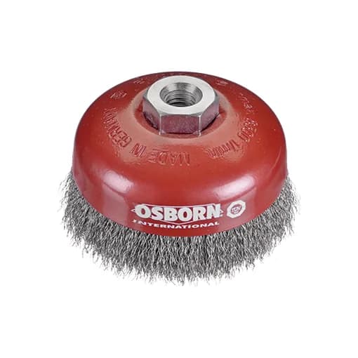 Rundbürste mit Schaft 8 mm Ø 80 mm Breite 35 mm Stahldraht gewellt 0,25 mm