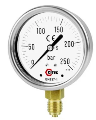 CITEC Manomètre à bain boitier inox