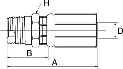 GATES HYDRAULIQUE EMB. MALE BSP CONIQUE 3/8