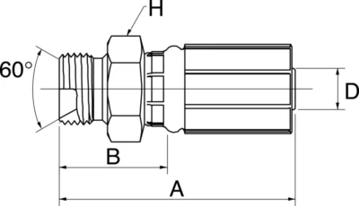 GATES HYDRAULIQUE EMB. MALE BSP 60° 1/2"