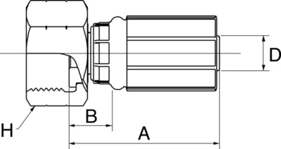 GATES HYDRAULIQUE EMB. FEM. BSP F. PLAT 1/2