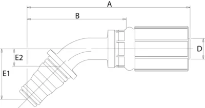 GATES HYDRAULIQUE EMB. MALE QUICK-LOK 1/4" C45°