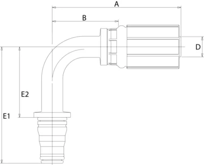 GATES HYDRAULIQUE EMB. MALE QUICK-LOK 3/4" C90°