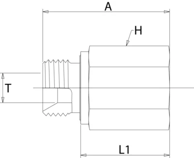 GATES HYDRAULIQUE ADAPTEUR M.BSP 1/2" X FQLH 5/8"