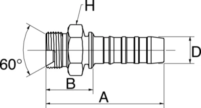 GATES HYDRAULIQUE EMB. MALE BSP 60° 1"