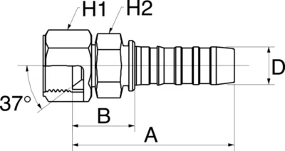 GATES HYDRAULIQUE EMB. FEM. JIC 37° 1"5/8