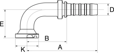 GATES HYDRAULIQUE EMB. COLLET SAE 3000PSI 1"1/4 C.90°