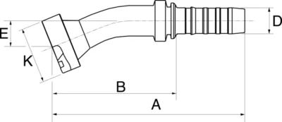 GATES HYDRAULIQUE EMB. COLLET CATERPILLAR 1" C22°