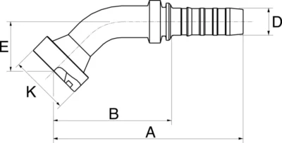 GATES HYDRAULIQUE EMB. COLLET CATERPILLAR 1" C45°