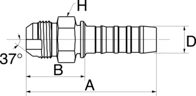 GATES HYDRAULIQUE EMB. MALE JIC 37° 2"
