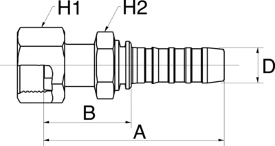GATES HYDRAULIQUE EMB. FEM. ORFS 2"
