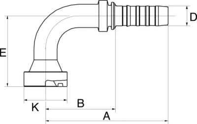 GATES HYDRAULIQUE EMB.COLLET CATERPILLAR 2" C90°