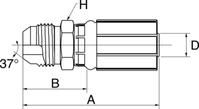 GATES HYDRAULIQUE EMB. MALE JIC 37° 1"7/8