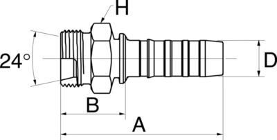 GATES HYDRAULIQUE EMB. MALE DIN 42L