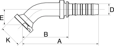 GATES HYDRAULIQUE EMB. COLLET SAE 3000PSI 1"1/2 C45°