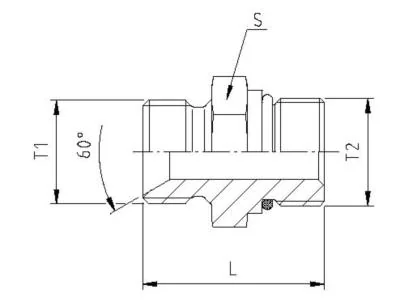 GATES HYDRAULIQUE MSAE 1"1/16 X MBSPCT 3/4"