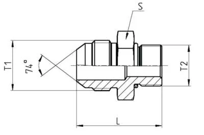 GATES HYDRAULIQUE M10X100 X MJIC 7/16"