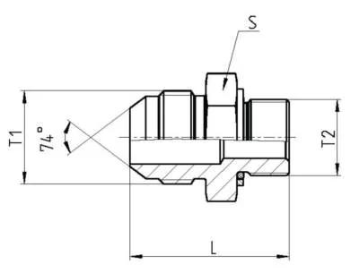 GATES HYDRAULIQUE MALE M18X150X MJIC 9/16’’