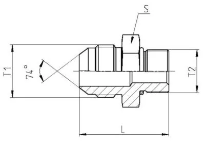 GATES HYDRAULIQUE MSAE 7/16" X MJIC 7/16"