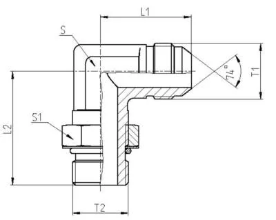 GATES HYDRAULIQUE COUDE 90° M18X1,5 X MJIC 3/4"