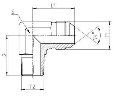 GATES HYDRAULIQUE MNPT 1" X MJIC 1"5/16