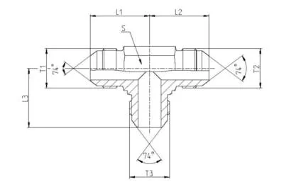GATES HYDRAULIQUE TE MALE JIC 1"5/16