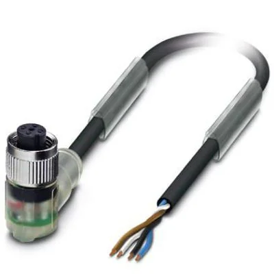 PHOENIX CONTACT CORDON M12F LED 4POLES COUDÉ 5M PUR