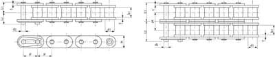 TSUBAKI Chaîne Standard RF à Pas Simple BS