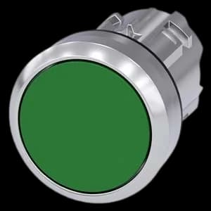 SIEMENS BOUTON POUSSOIR VERT METAL
