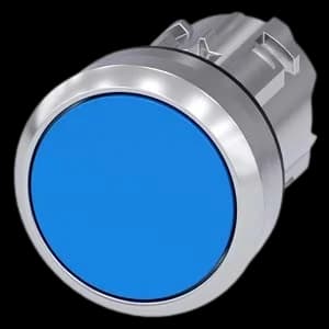 SIEMENS BOUTON POUSSOIR BLEU METAL