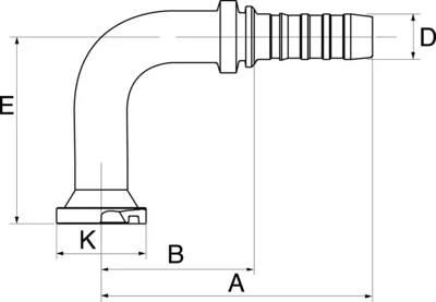 GATES HYDRAULIQUE EMB. COLLET SAE 3000PSI 1" C.90°