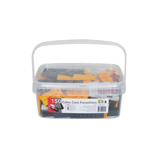 Sortierte PVC-Keilausgleichsplättchen Eimer 150 Stk