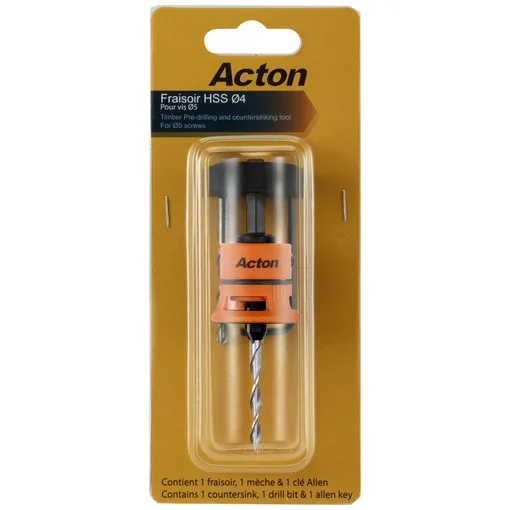 HSS countersink Ø 4 + 1 drill bit & 1 Allen key