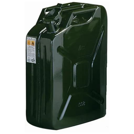 Flexible spout for sheet metal jerrycan