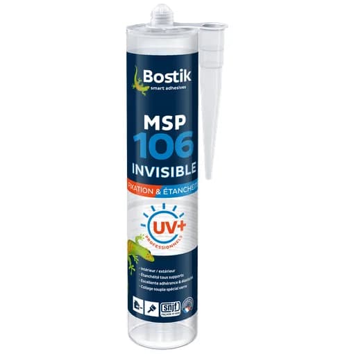 Sigillante adesivo MS POLIMERO msp 106 uv+ invisibile 290 ml