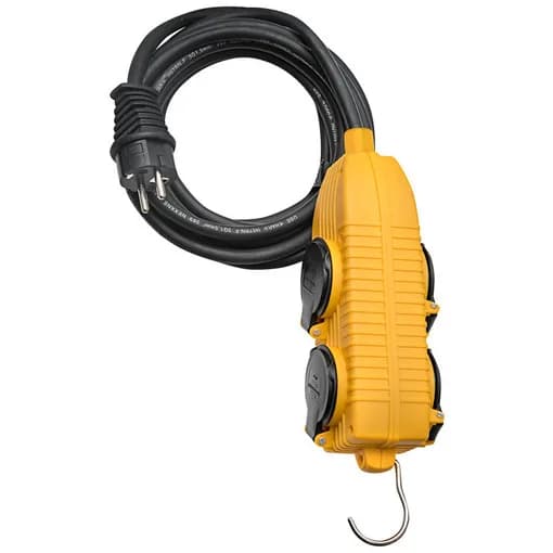Powerblock extension lead 4-way/flaps 10 m H07RN-F 3G2,5