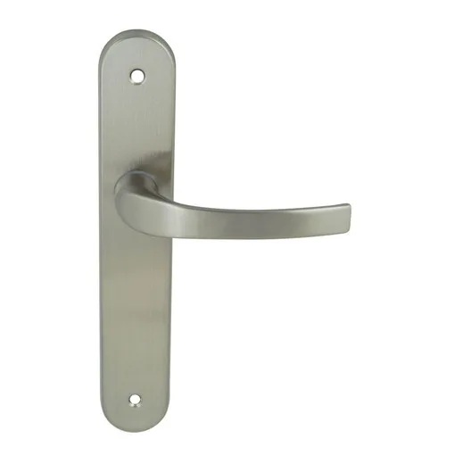 Ens poig ZAMAK/PLAQ acier cyl Lazare nickel mat avec ressort