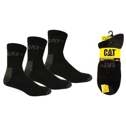 Quartersocks Socken schwarz 3er-Pack Gr. 41-45