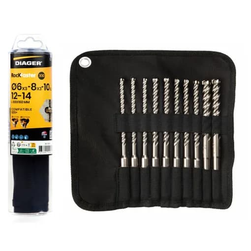 Rockfaster SDS+ concrete drill bit set (7-piece set)
