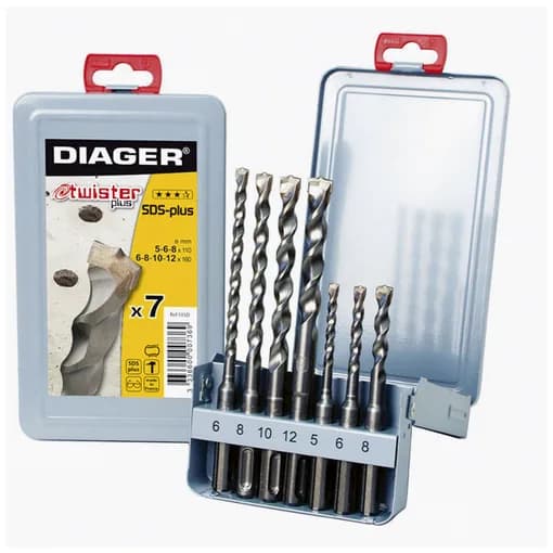 SDS+ Twister+ masonry drill bit set (7-piece)