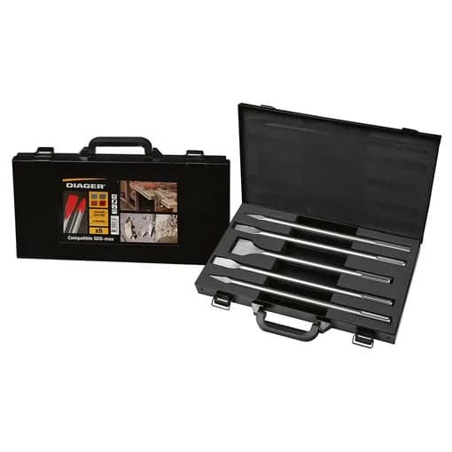 SDS-MAX point and chisel set (case)