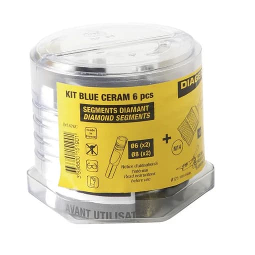 Mandril Blue Ceram + piedra de afilar (kit)