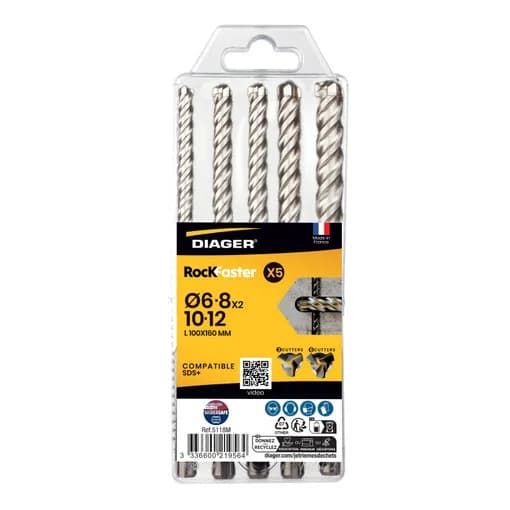 Betonbohrer SDS+ Rockfaster (5er-Set)