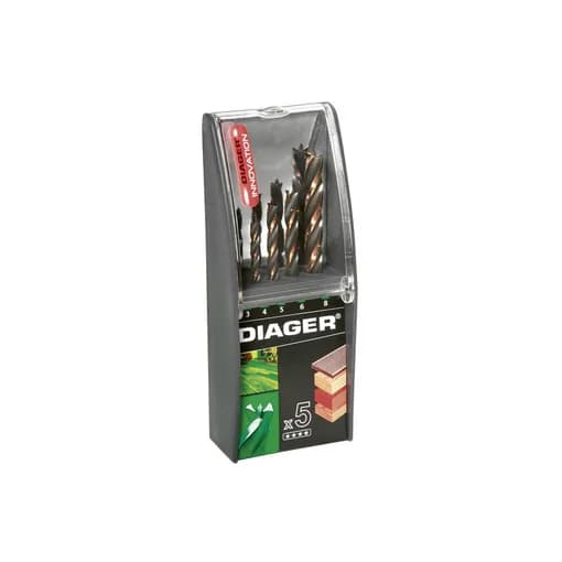 4-point wood drill bit set (pack of 5)
