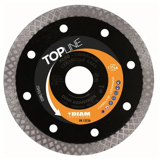Diamond cutting disc for tiles d.125