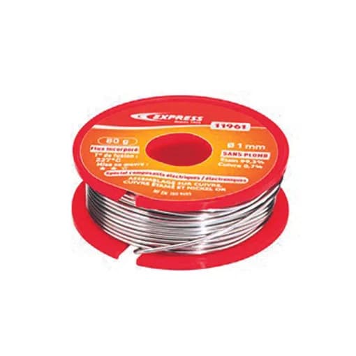 Zinnlot für Elektronikbaugruppen - 80 g - Spule Ø 1 mm